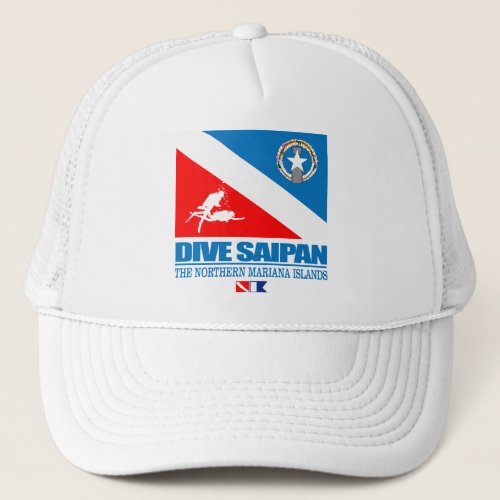 Dive Saipan sq Trucker Hat