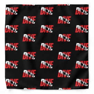 Dive, Scuba Diver Gift Diver Down Flag Diving Bandana