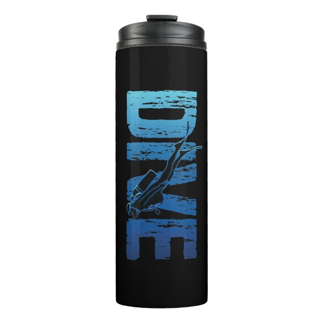 Dive Scuba Diver Vertical Thermal Tumbler (Front)