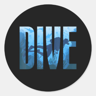Dive Scuba Diving Classic Round Sticker