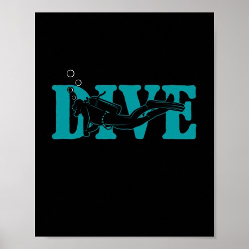 Dive Scuba Diving Diver Poster