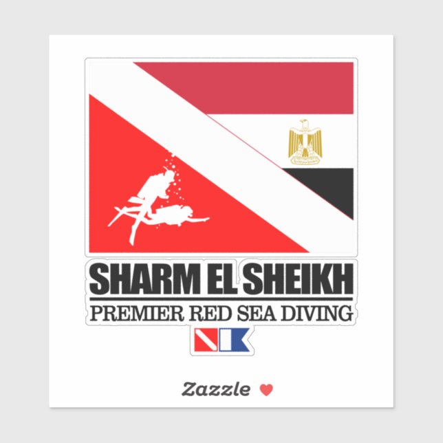 Dive Sharm el Sheikh (sq) Sticker (Sheet)