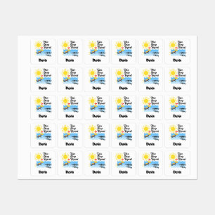 Dive Sleep Repeat Design - Small Square Clothing L Labels