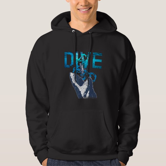 Dive Snorkeling Marine Biologist Diver Hoodie (Front)