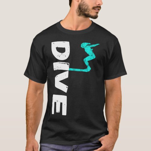 Dive Springboard Diving Board Platform Diving Dive T_Shirt
