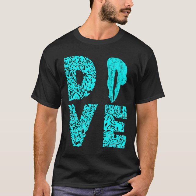 Dive Springboard Platform Diver Diving Board Aquat T-Shirt (Front)