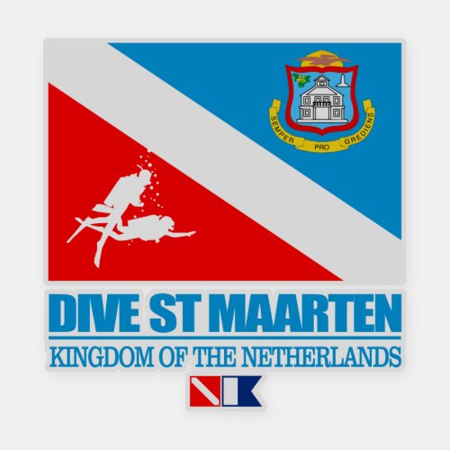 Dive St Maarten sq Sticker