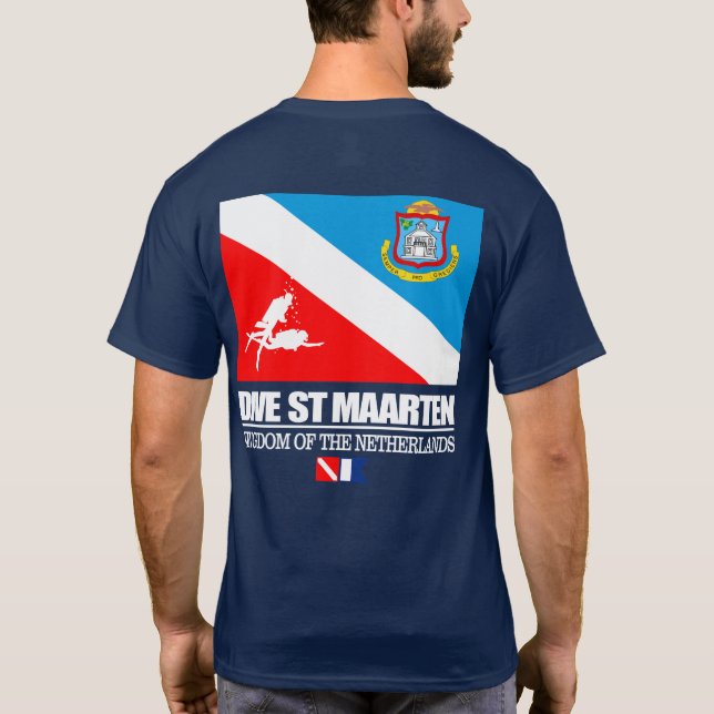 Dive St Maarten (sq) T-Shirt (Back)