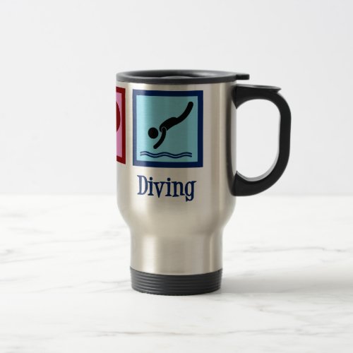 Dive Team Peace Love Diving Travel Mug