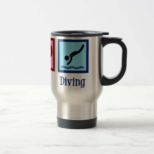 Dive Team Peace Love Diving Travel Mug (Right)