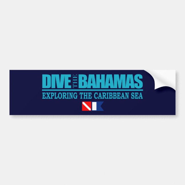 Dive The Bahamas Bumpersticker Bumper Sticker (Front)