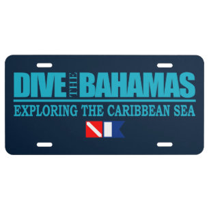 Dive The Bahamas (sq) License Plate