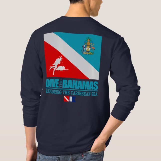 Dive The Bahamas (sq) T-Shirt (Back)