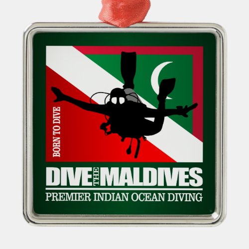 Dive The Maldives DF2 Metal Ornament