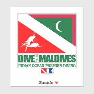 Dive the Maldives (sq) Sticker