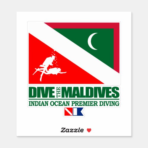 Dive the Maldives sq Sticker