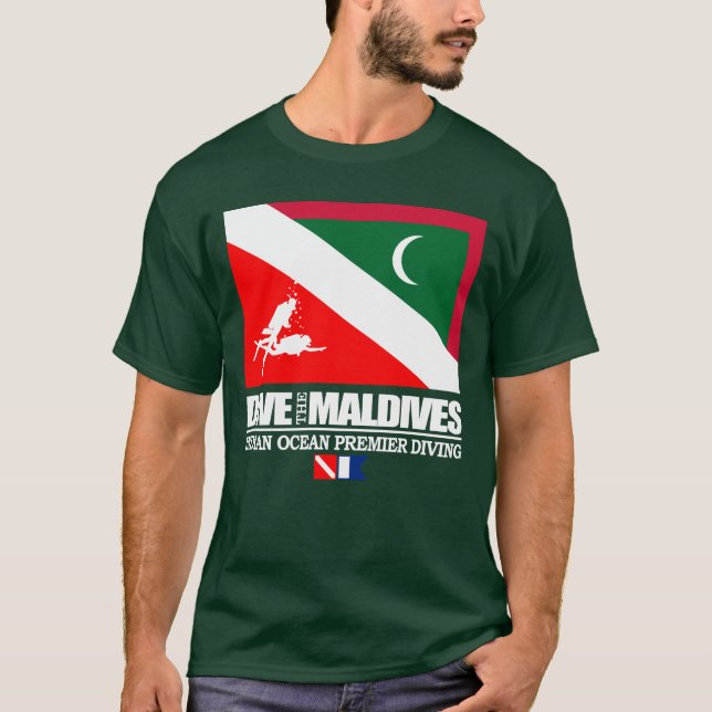 Dive The Maldives (sq) T-Shirt (Front)