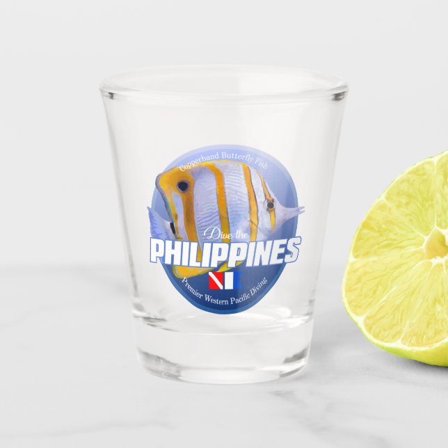 Dive the Philippines (DD2) Shot Glass (Front)