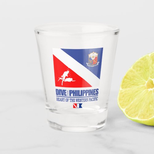 Dive the Philippines sq Shot Glass