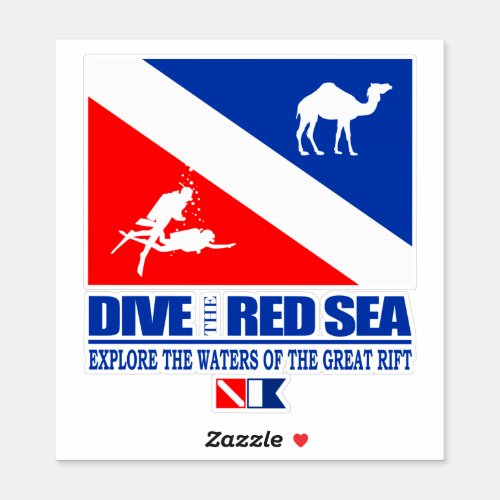Dive the Red Sea sq Sticker