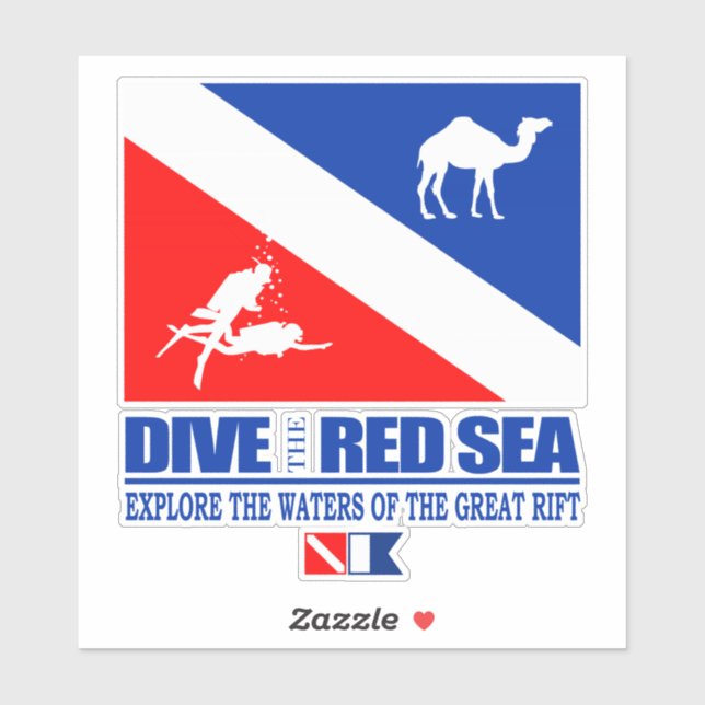 Dive the Red Sea (sq) Sticker (Sheet)