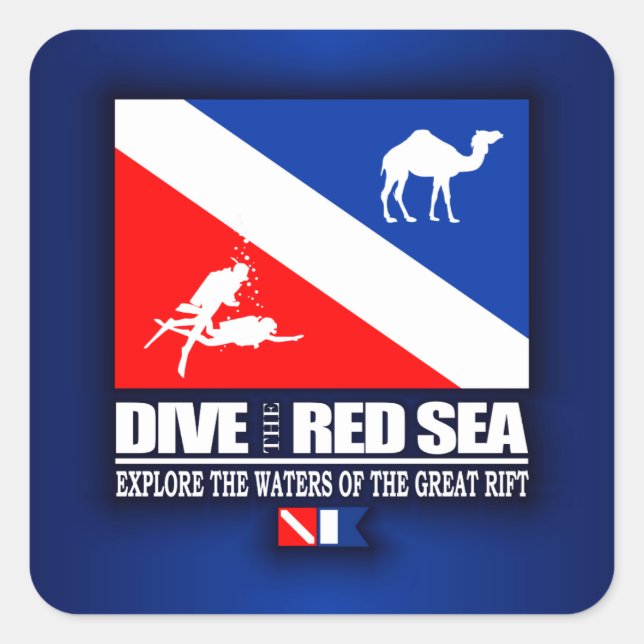 Dive The Red Sea Square Sticker (Front)