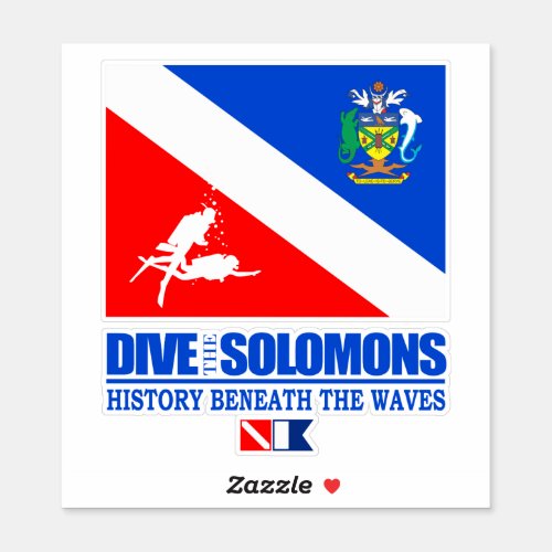Dive the Solomon Islands sq Sticker