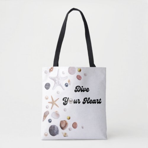 Dive your heart tote bag