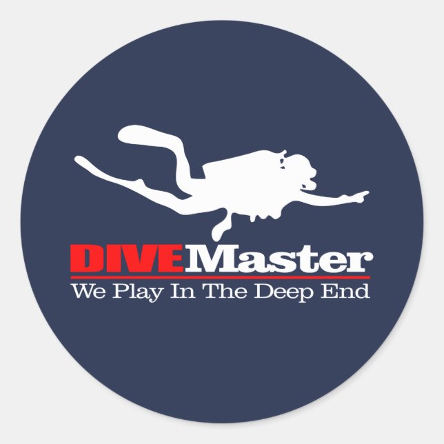 DIVEMaster Classic Round Sticker (Front)