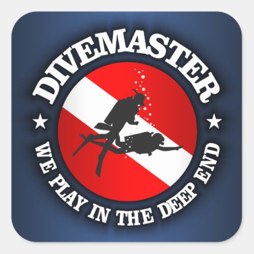 Divemaster Deep End Square Sticker