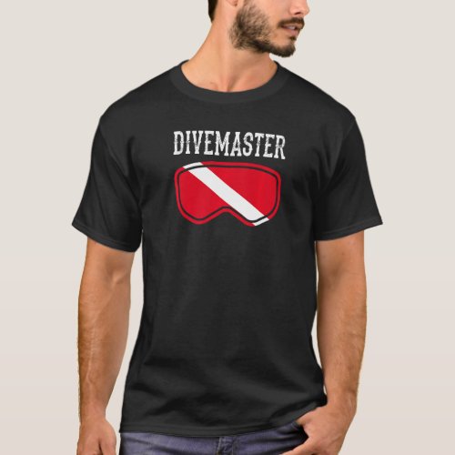 Divemaster Scuba Diving Instructor Dive Flag Style T_Shirt