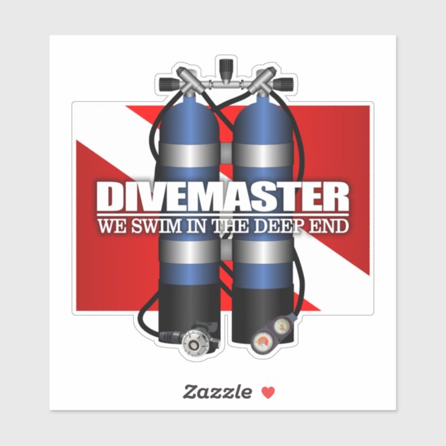 Divemaster (sq) sticker (Sheet)