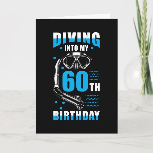 Diver 60th Birthday Gift Card (Front)