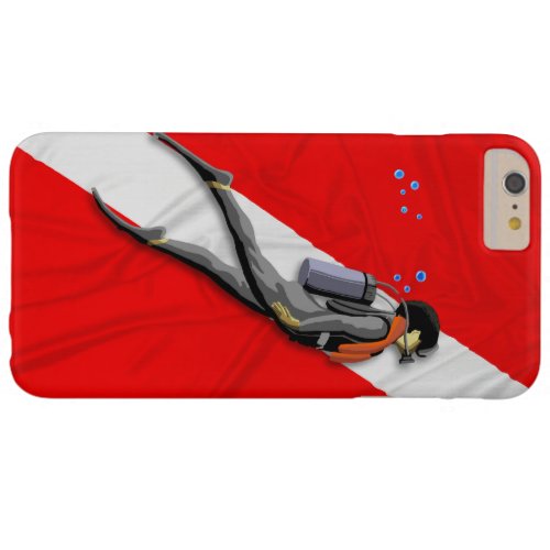 Diver And Dive Flag Barely There iPhone 6 Plus Case