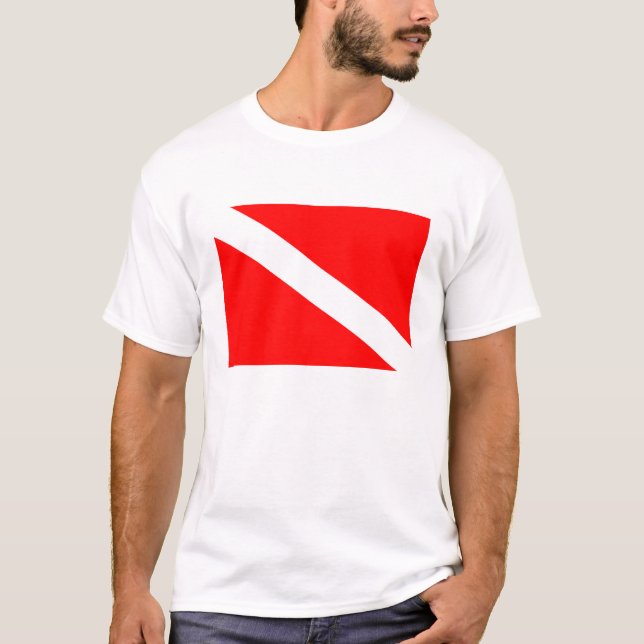 Diver Below  Flag T Shirt (Front)