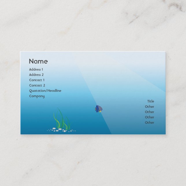 Diver - Business Business Card (Front)