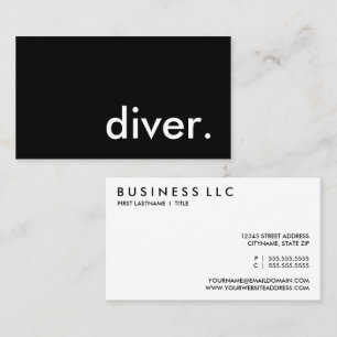 diver. business card