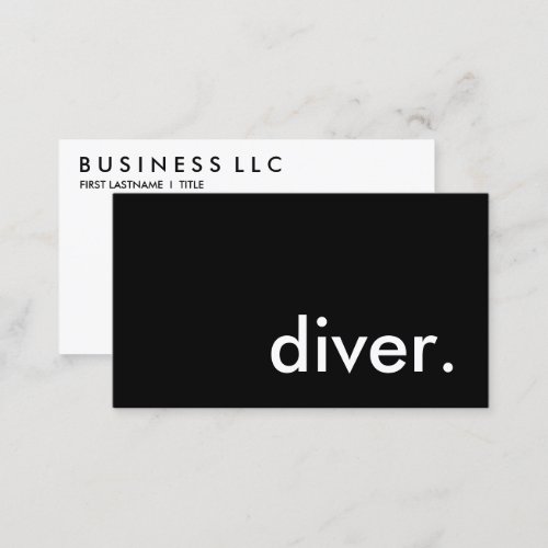 diver business card