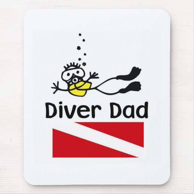 Diver Dad Mouse Pad (Front)