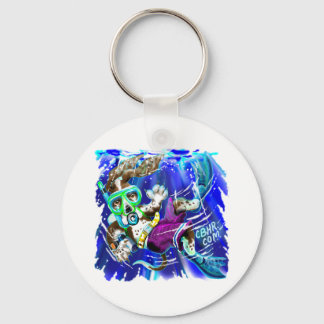 Diver Dog Keychain