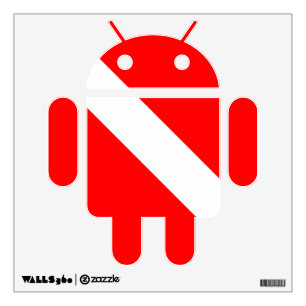Diver Down Flag Android Wall Sticker