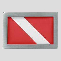 Diver Down Flag Belt Buckle