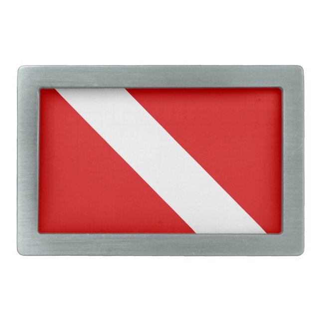 Diver Down Flag Belt Buckle (Front)