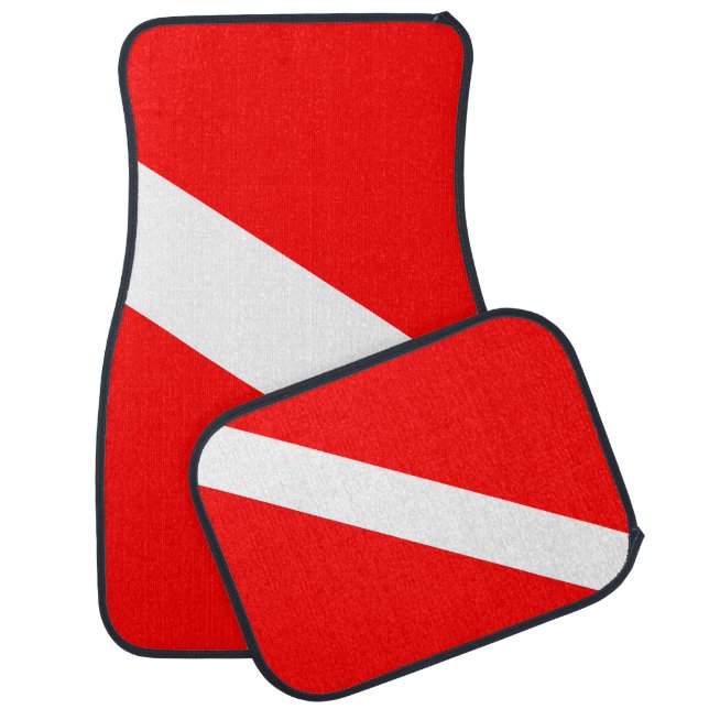 Diver Down Flag Car Mat (Set)
