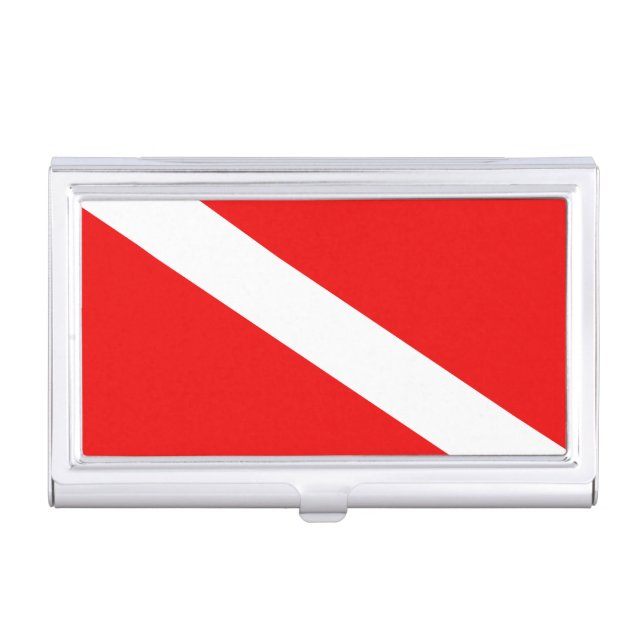 Diver Down Flag Case For Business Cards (Front)