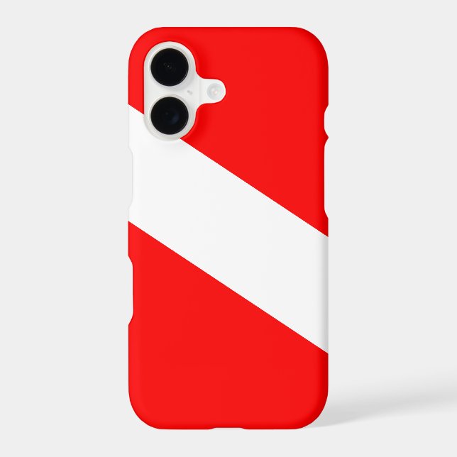 Diver Down Flag Iphone Case (Back)