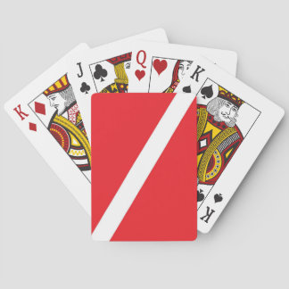 Diver Down Flag Playing Cards