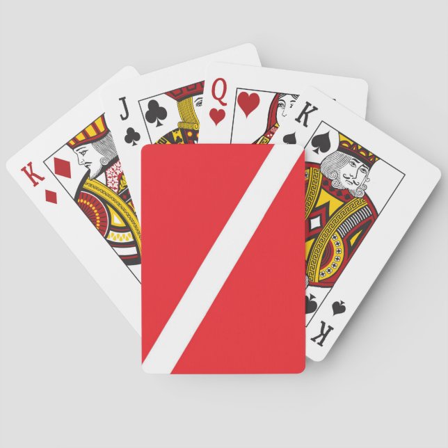 Diver Down Flag Playing Cards (Back)