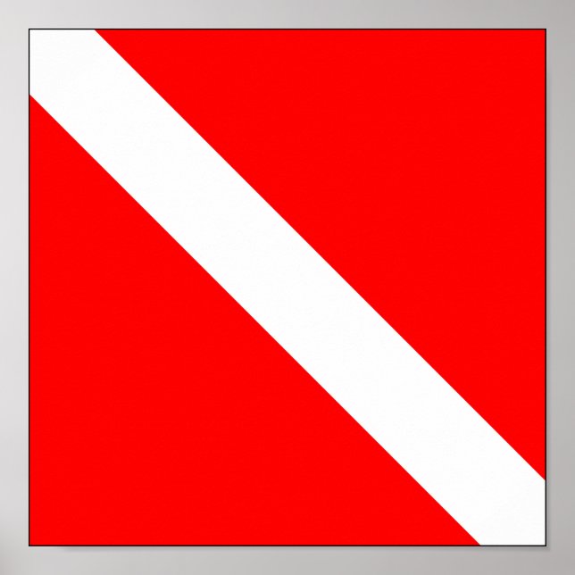 Diver Down Flag Poster (Front)