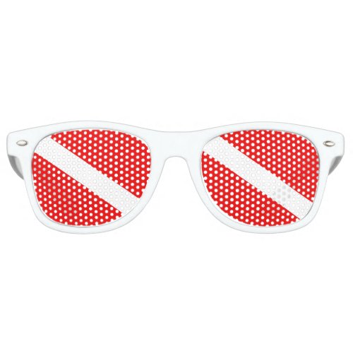 Diver Down Flag Retro Sunglasses